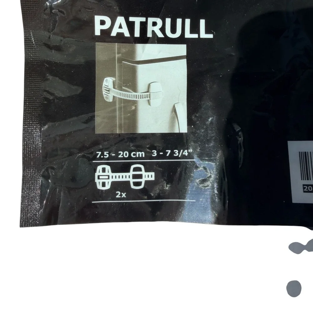 IKEA PATRULL Child Safety Fridge Lock Cabinet Strap Adjustable Baby Proof 2 Pack